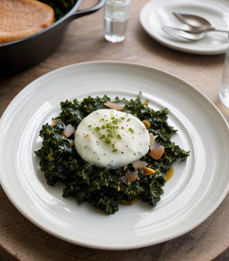 Low-Fat `Creamed Greens & Onions recipe image