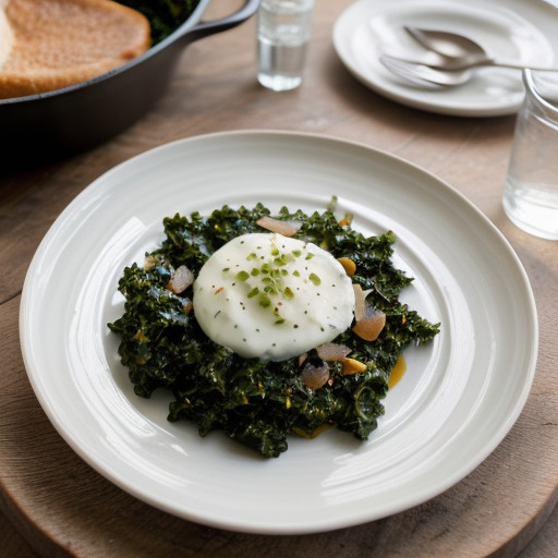 Low-Fat `Creamed Greens & Onions recipe image