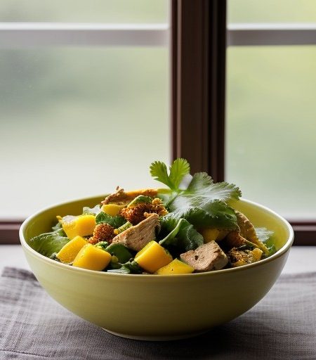 Low-Fat Curried Chicken & Mango Salad (4 PTS recipe image
