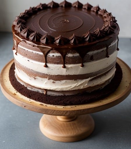 Low-Fat Devil's Food Fudge Cake recipe image
