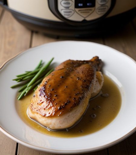 Low-Fat Glazed Chicken in Crockpot recipe image