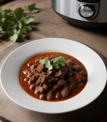 Low-Fat Healthy Chili in Crockpot recipe image