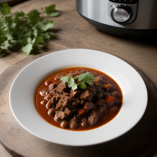 Low-Fat Healthy Chili in Crockpot recipe image