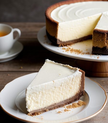 Low Fat Lemony Cheesecake With Fresh Fruit recipe image
