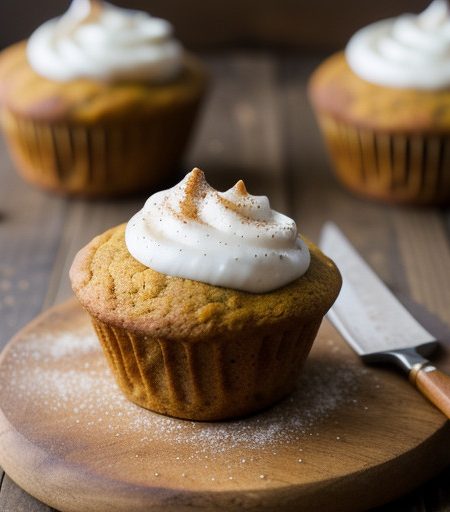 Low-Fat Pumpkin-Spice Muffins W/Apricot Cream Cheese(5 PTS recipe image