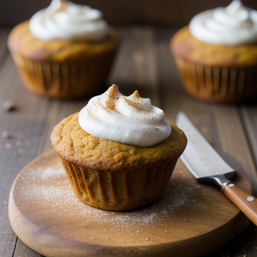 Low-Fat Pumpkin-Spice Muffins W/Apricot Cream Cheese(5 PTS recipe image