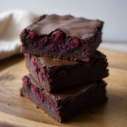 Low-Fat Raspberry Brownies recipe image