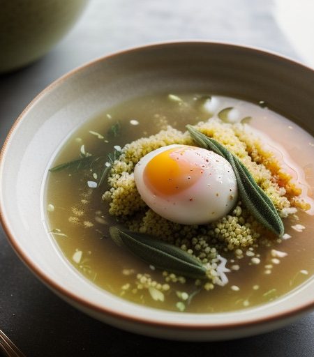 Low-Fat Sage & Garlic Scented Turkey Broth W/Couscous (2 Pt recipe image