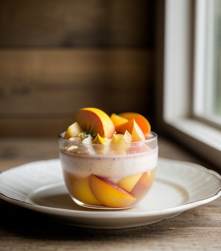 Low-Fat Savory Fresh Peach Salad (2 PTS recipe image