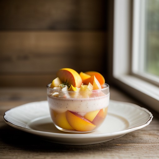 Low-Fat Savory Fresh Peach Salad (2 PTS recipe image