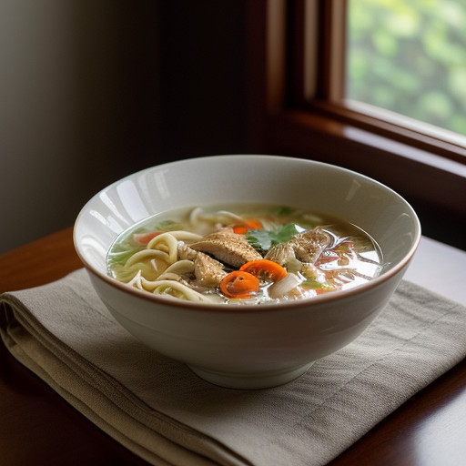Low-Fat: Spicy Chicken Noodle Soup recipe image