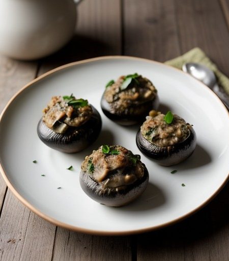 Low-Fat Stuffed Mushrooms recipe image