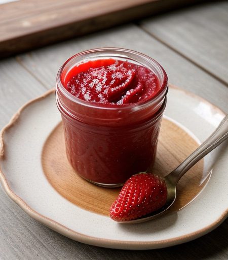 Low-Sugar Refrigerator Strawberry Jam recipe image