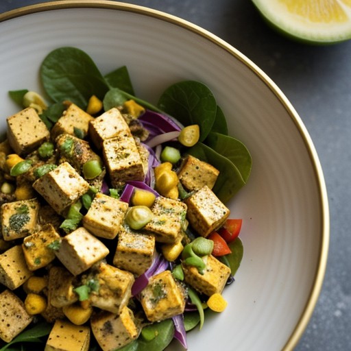 Lower-Fat Curried Tofu Salad recipe image