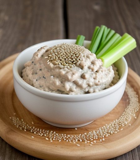Lower-Fat: Sesame Salmon Dip recipe image