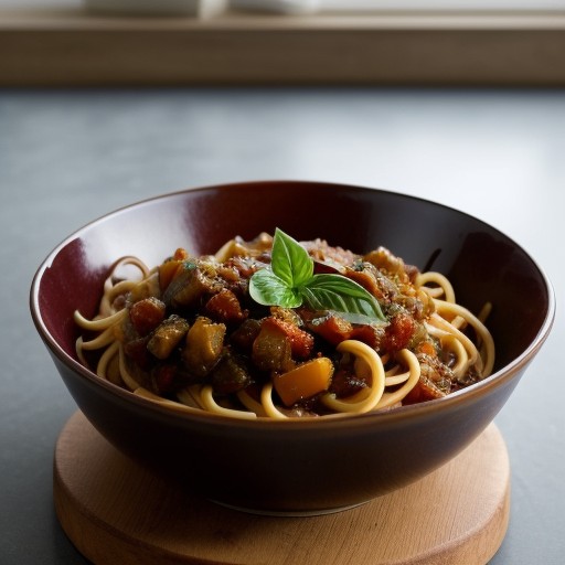 Lowfat Caponata Spaghetti Sauce Meriam recipe image