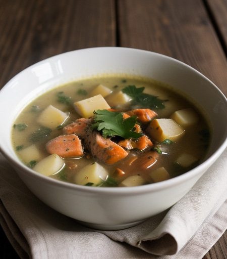 Lucy's Salmon Soup recipe image