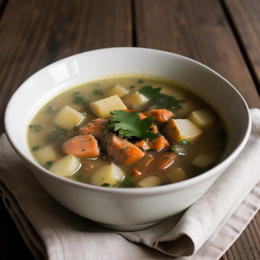 Lucy's Salmon Soup recipe image
