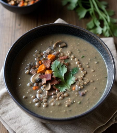 Lunchbox: Lentil & Mushroom Soup recipe image