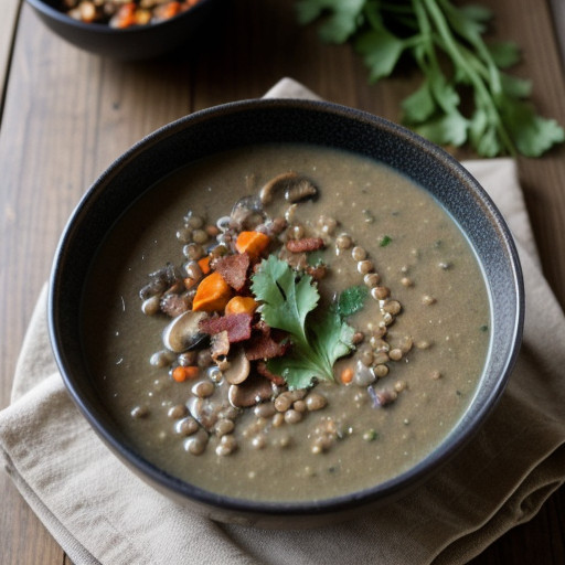 Lunchbox: Lentil & Mushroom Soup recipe image