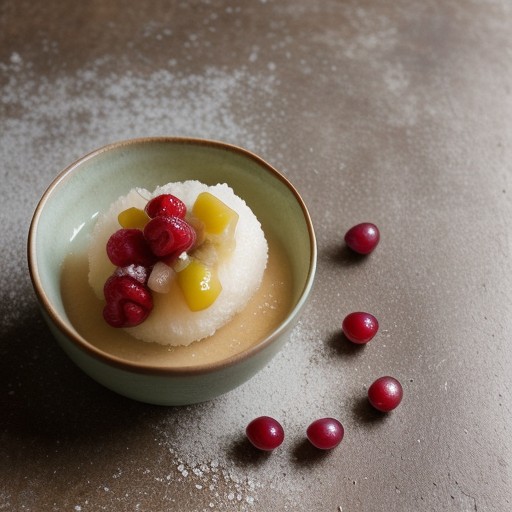 Lychee Sorbet With Fruit Salsa recipe image