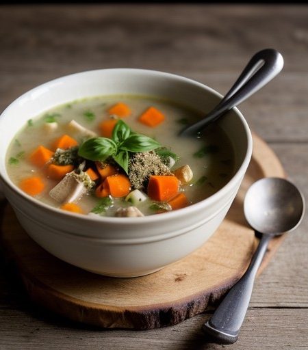 Mac and Turkey Soup recipe image