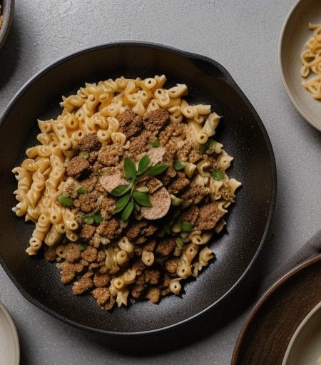 Macaroni & TVP Skillet Mix recipe image