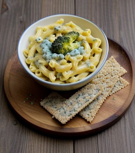 Macaroni With Broccoli & Blue Cheese Sauce recipe image