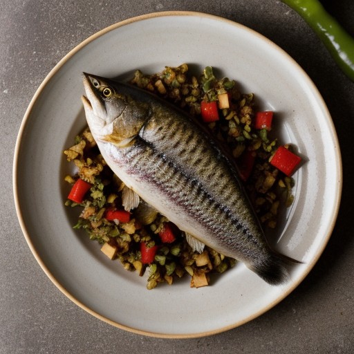 Mackerel With Picadillo recipe image