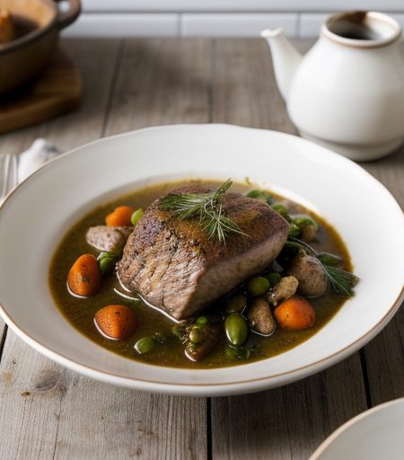 Make-Ahead: Basque Pork Stew recipe image