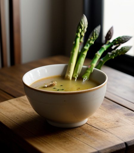 Mang Tay Nau Cua (Asparagus & Crab Meat Soup recipe image