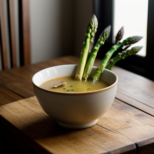 Mang Tay Nau Cua (Asparagus & Crab Meat Soup recipe image