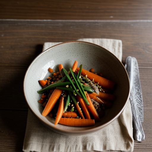 Mange Tout & Carrots With Soy Sauce. recipe image