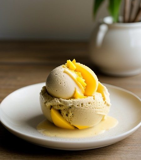 Mango Ice Cream (Kem Xoai recipe image