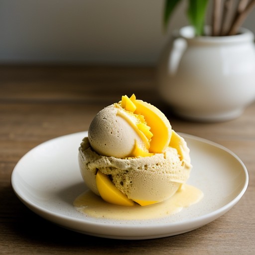 Mango Ice Cream (Kem Xoai recipe image