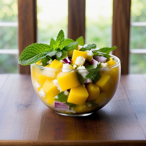 Mango Red Onion Salad With Mint Vinaigrette recipe image