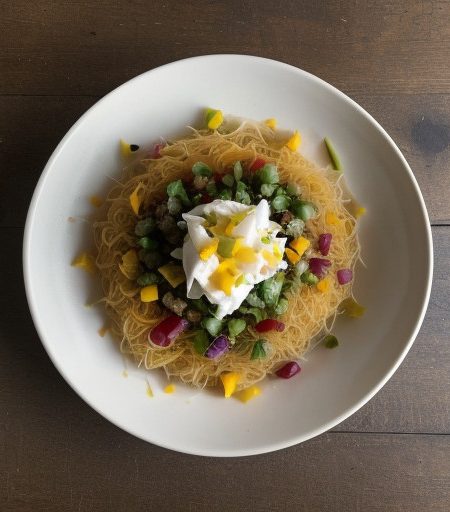 Mango Salsa Over Vermicelli recipe image