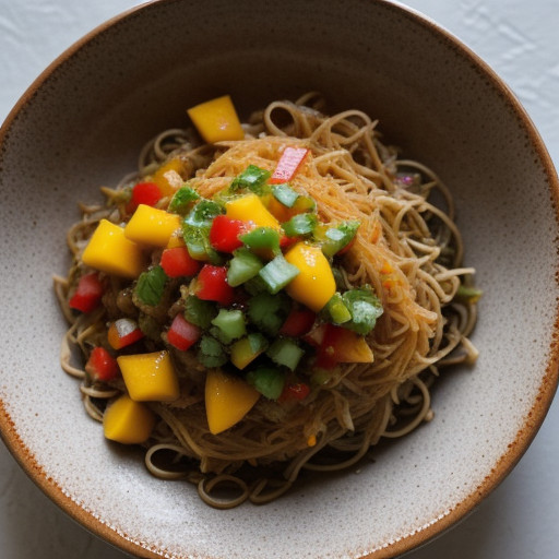 Mango Salsa Over Vermicelli recipe image
