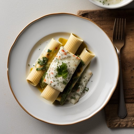 Manicotti With Creamed Haddock recipe image