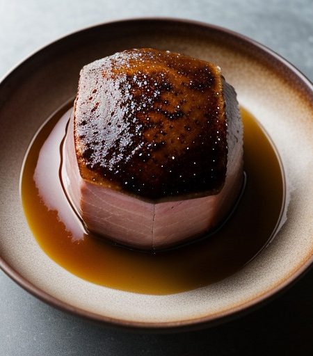 Maple-Baked Ham With Raisin Sauce - Sl 9/83 recipe image