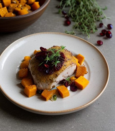 Maple & Dried Cranberry Chicken W/Butternut S recipe image