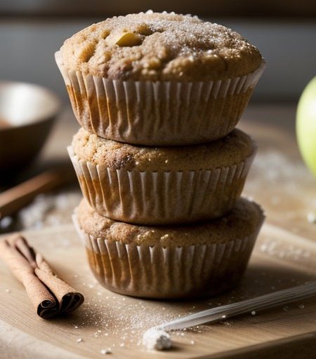 Maple-Drizzled Apple Muffins recipe image