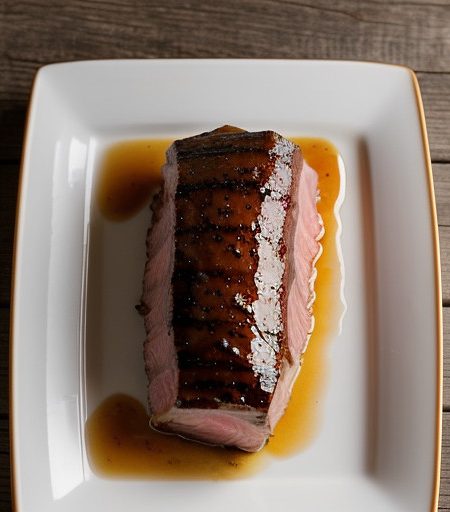 Maple Glazed Ham Steak recipe image