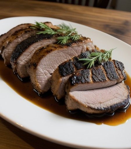 Maple-Glazed Turkey Breast With Mushroom Stuffing (7.5 PTS recipe image