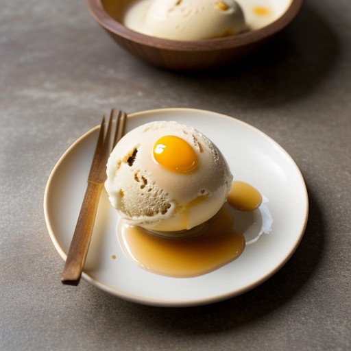 Maple Syrup Ice Cream on Sable Rafts recipe image