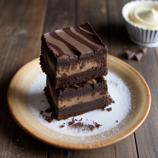 Marbled Double Chocolate Cheesecake Squares recipe image