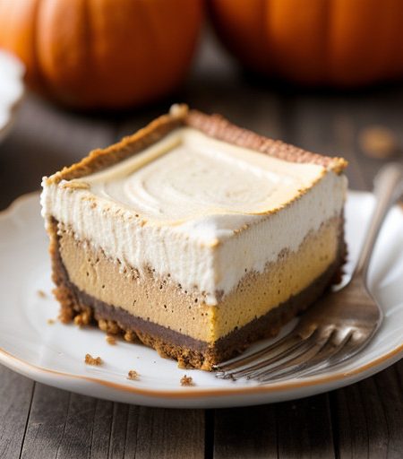 Marbled Pumpkin Cheesecake Squares recipe image