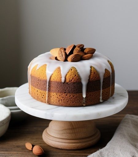 Marbleized Almond Pound Cake recipe image