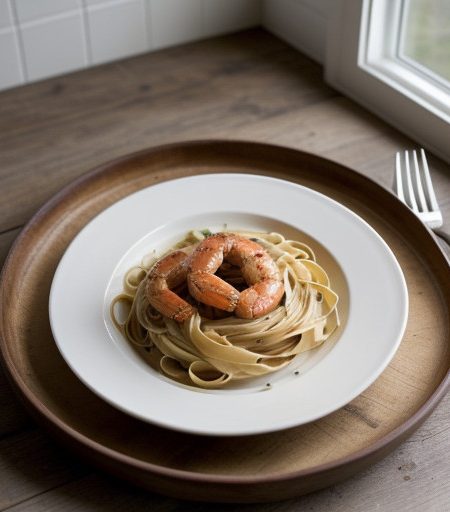 Margarita Shrimp With Fettuccine - Bon Appetit recipe image