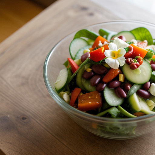 Marinated Cucumber & Red Bell Pepper Salad recipe image